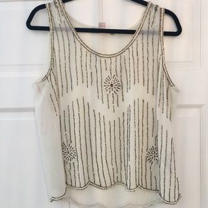 Beaded tank top. New Years Eve
